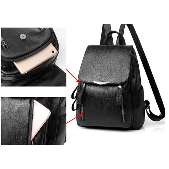 Рюкзак женский, черный П2645