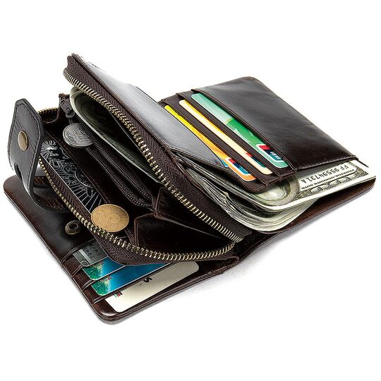 Мужской кошелек "WESTAL", коричневый П2658