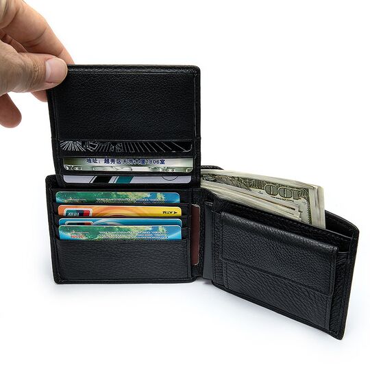 Мужской кошелек "WESTAL", черный П2668