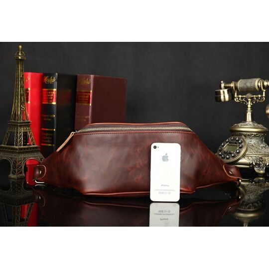 Сумка поясная, бананка, черная П2773 Сумка поясная, бананка, черная П2773