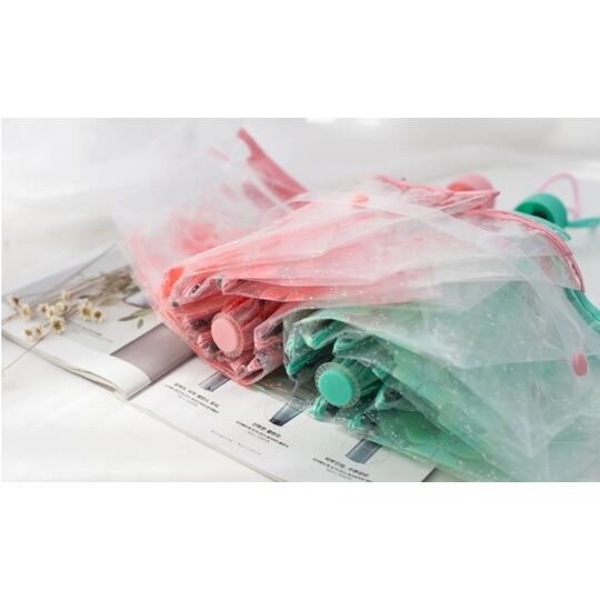 Зонтик прозрачный, зеленый П2776