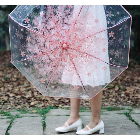 Зонтик прозрачный, зеленый П2776