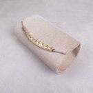 Женская сумочка клатч, золотистая П2781