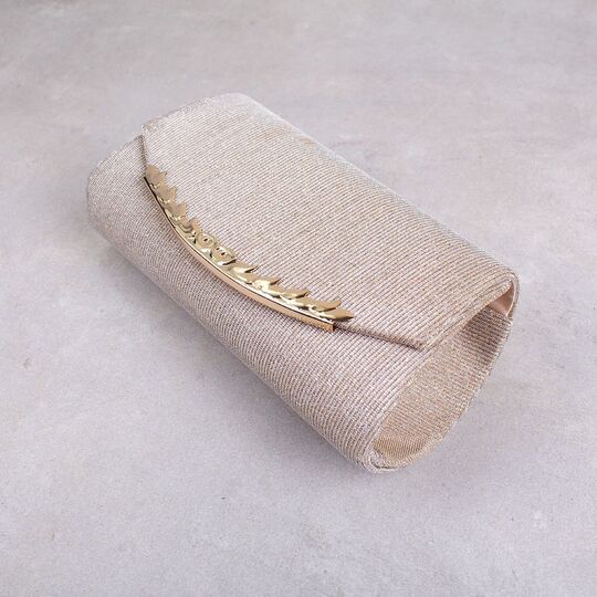 Женская сумочка клатч, золотистая П2781