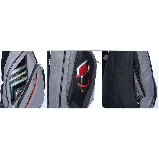 Мужская сумка слинг, серая П2782