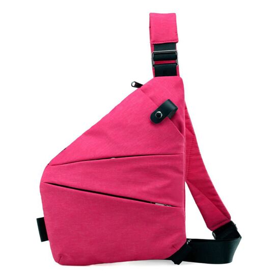 Мужская сумка слинг на плечо, розовая П2788