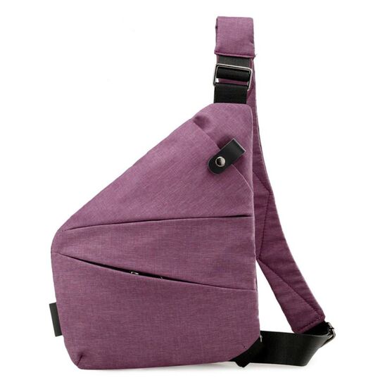 Мужская сумка слинг на плечо, фиолетовая П2789
