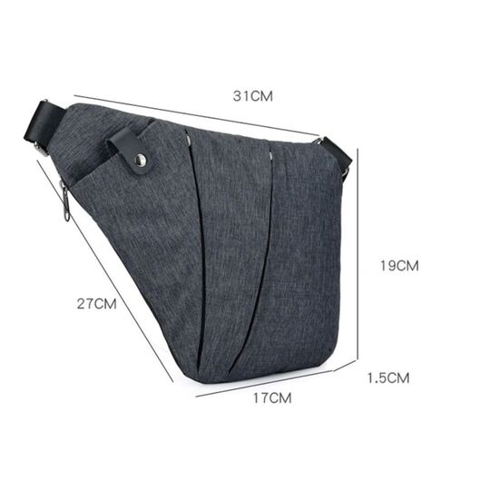 Чоловіча сумка слінг на плече, фіолетова П2789