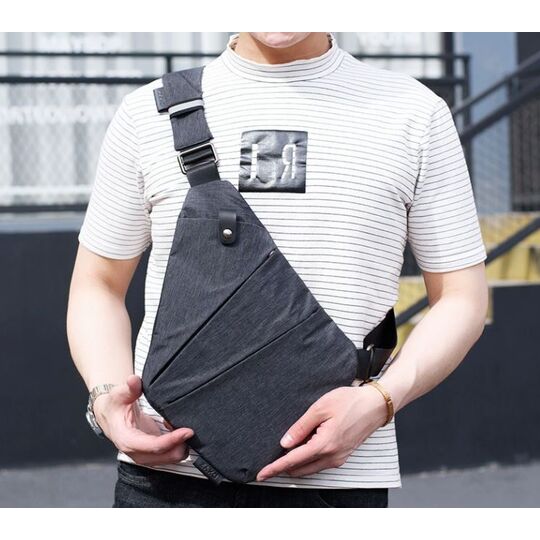 Мужская сумка слинг на плечо, красная П2790 Мужская сумка слинг на плечо, красная П2790