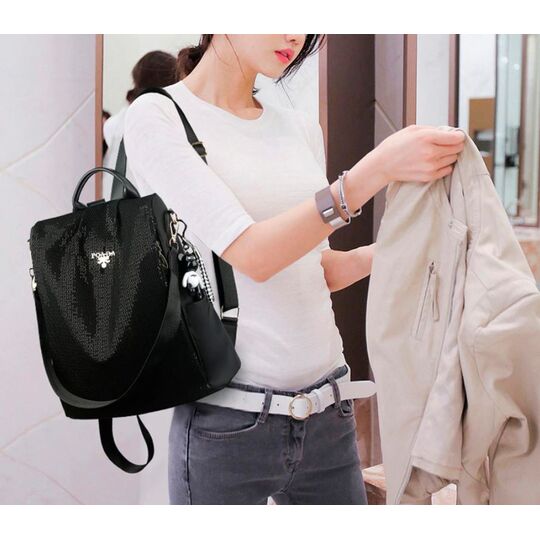 Женский рюкзак TuLaduo, черный П2820