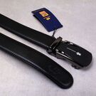 Чоловічий ремінь BISON DENIM, чорний П2829