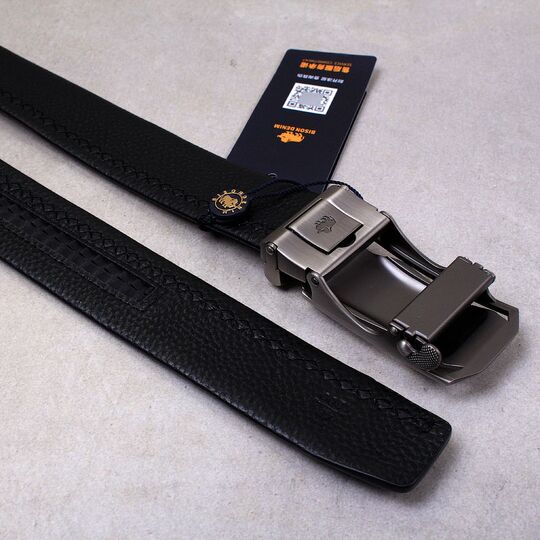 Мужской ремень BISON DENIM, черный П2830