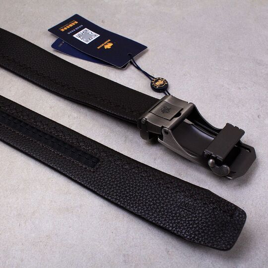 Чоловічий ремінь BISON DENIM, коричневий П2831