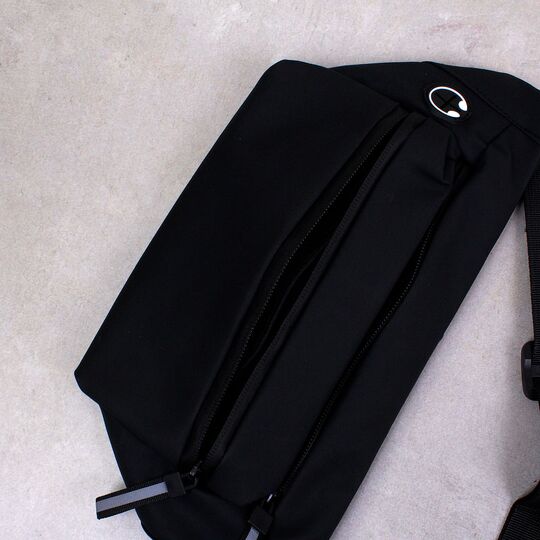 Сумка на пояс, бананка "HOVER", черная П2838 Сумка на пояс, бананка "HOVER", черная П2838