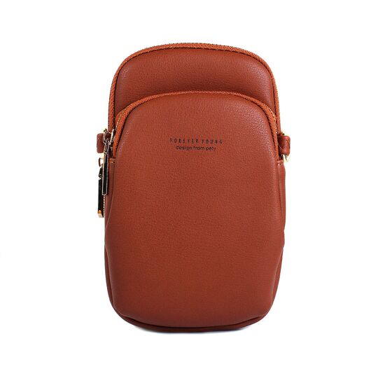 Женская сумочка, клатч "WEICHEN", коричневая П2842