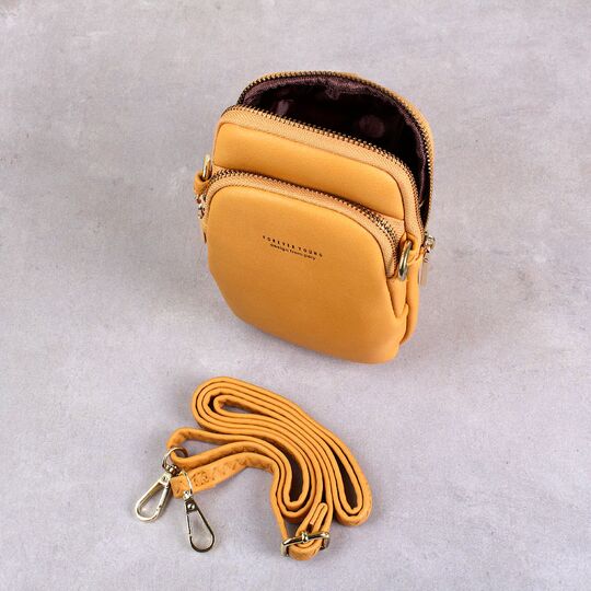 Женская сумочка, клатч "WEICHEN", желтая П2843