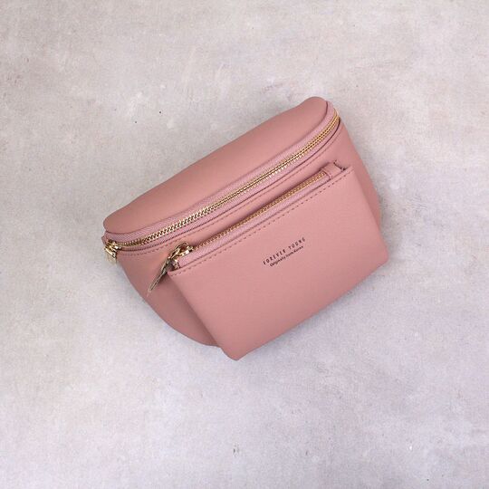 Поясна сумка, бананка WEICHEN, рожева П2857