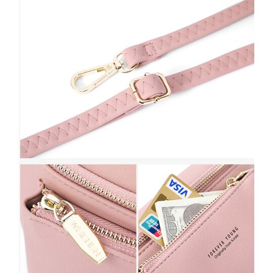 Поясна сумка, бананка WEICHEN, чорна П2858