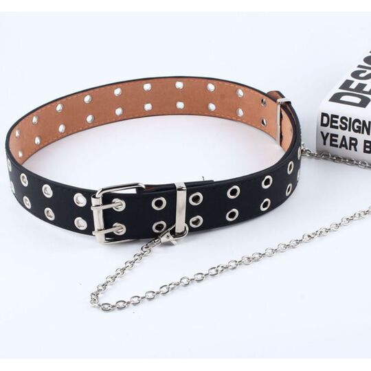 Ремень женский, розовый П2878 без цепочки