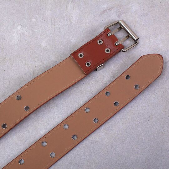 Ремень женский, коричневый П2879 без цепочки