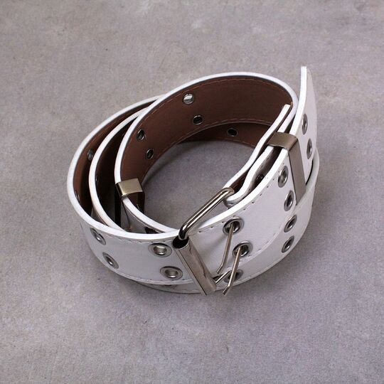 Ремень женский, белый П2880 без цепочки