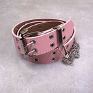 Ремень женский, розовый П2881 с цепочкой Ремень женский, розовый П2881 с цепочкой