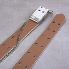 Ремінь жіночий, білий П2884 з ланцюжком