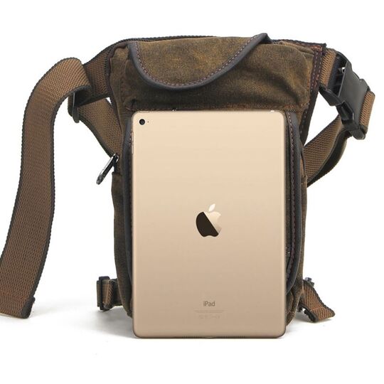 Сумка на бедро мужская, черная П2910