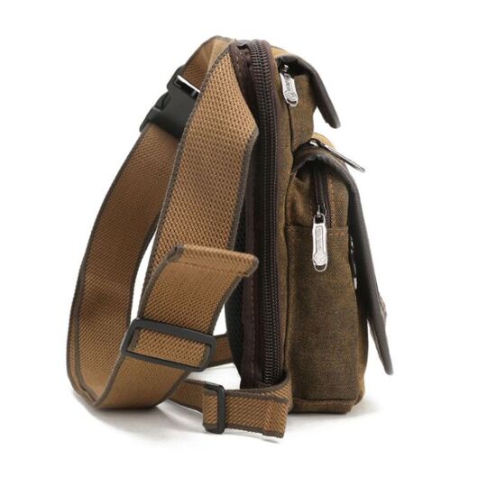 Сумка на бедро мужская, черная П2910