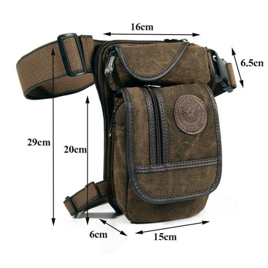 Сумка на бедро мужская, черная П2910