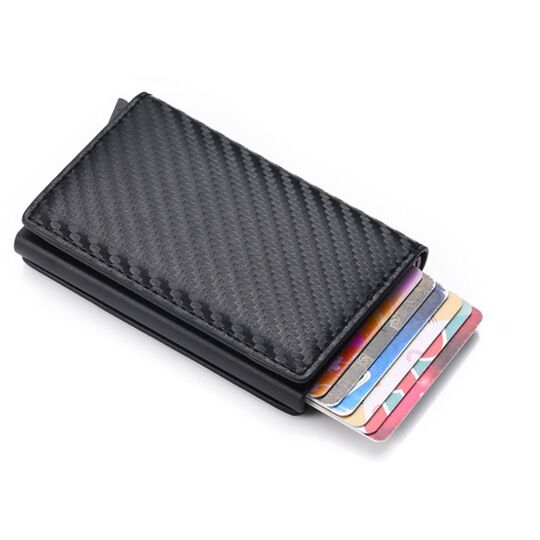 Візитниця RFID, чорна карбон П2911 Візитниця RFID, чорна карбон П2911