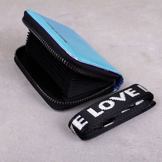 Жіноча візитниця, блакитна П2913