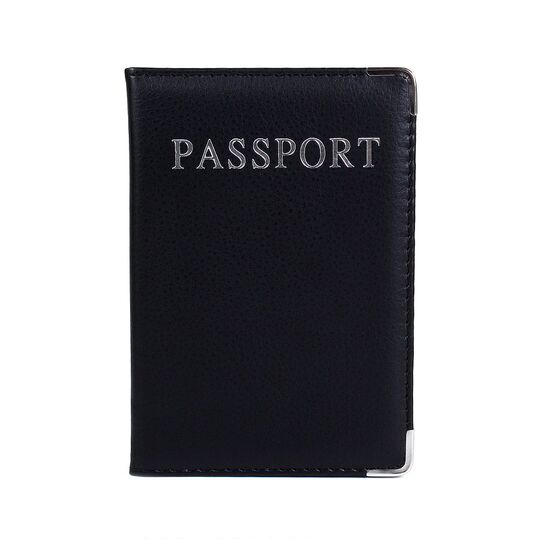 Обложка для паспорта, черная П2919