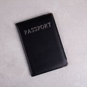 Обложка для паспорта, черная П2919