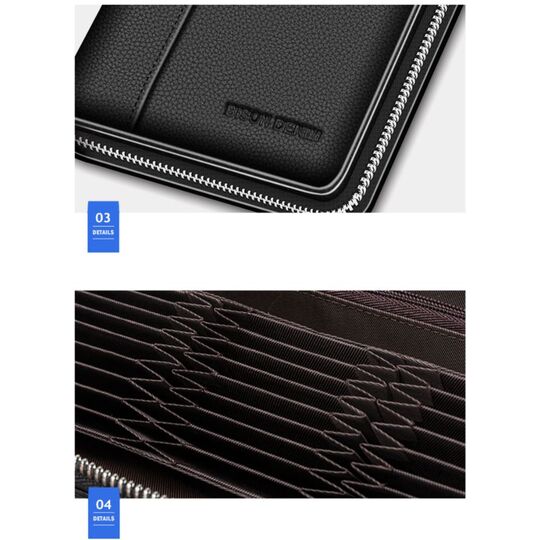 Мужская барсетка "BISON DENIM", черная П2924 Мужская барсетка "BISON DENIM", черная П2924