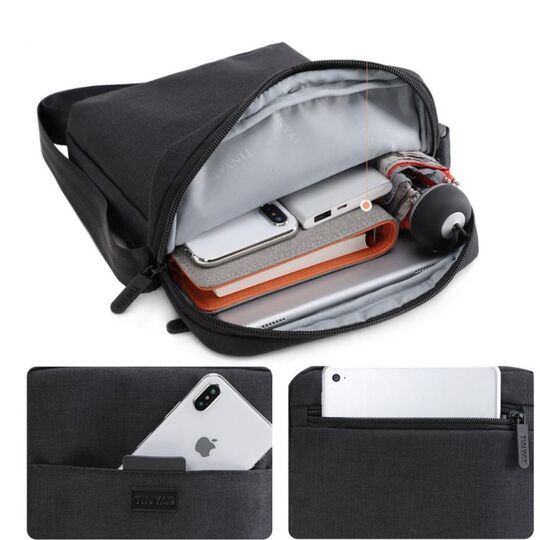 Мужская сумка на плечо "TINYAT", черная П2933