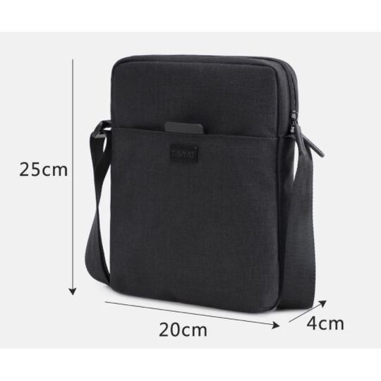 Мужская сумка на плечо "TINYAT", черная П2933