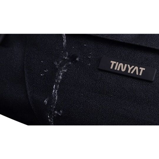 Сумка на пояс, бананка "TINYAT", черная П2944