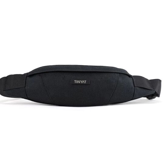 Сумка на пояс, бананка "TINYAT", черная П2944