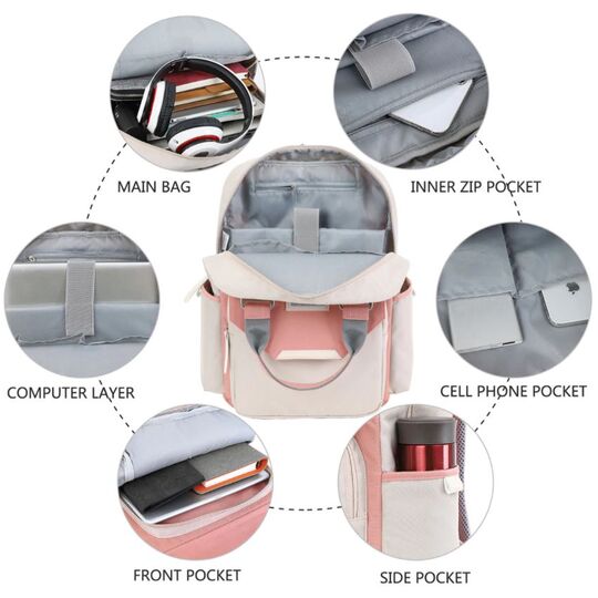 Рюкзак жіночий 'TINYAT', сірий П2949