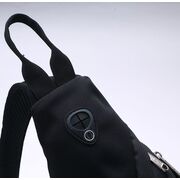 Мужская сумка слинг "TINYAT", черная П2950