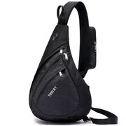 Мужская сумка слинг "TINYAT", черная П2951 Мужская сумка слинг "TINYAT", черная П2951