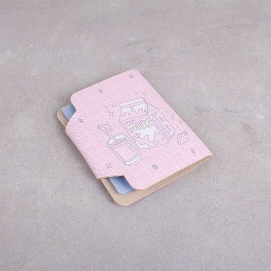 Картхолдер женский, визитница розовая П2960