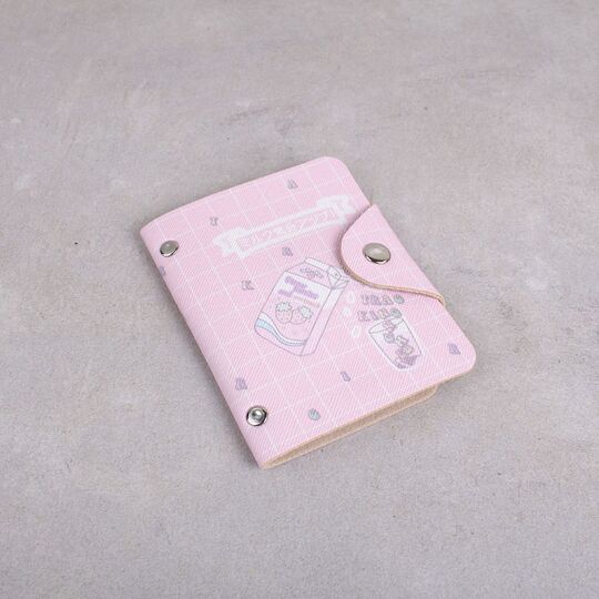 Картхолдер женский, визитница розовая П2960