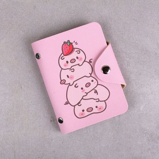 Картхолдер женский, визитница "Свинки" П2962