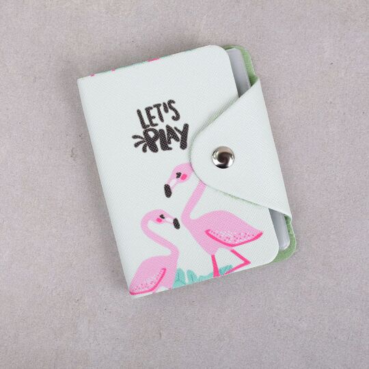 Картхолдер жіночий, візитниця 'Фламінго' П2970