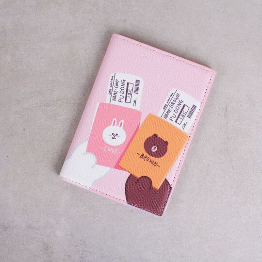 Обложка для паспорта, розовая, П2975