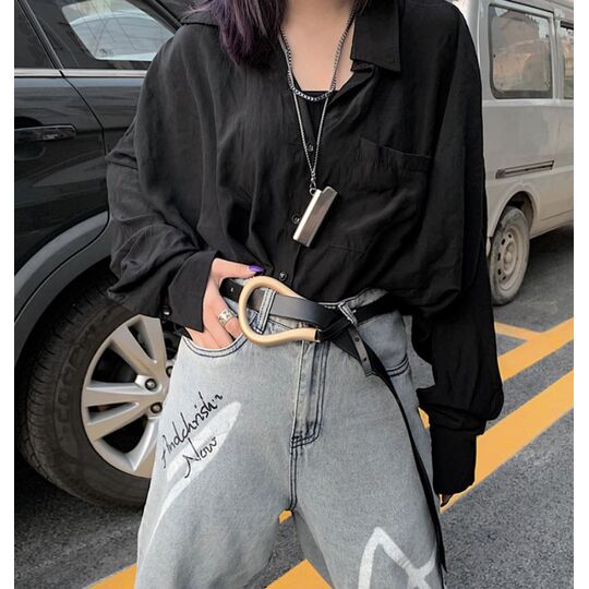 Женский пояс, черный П2987