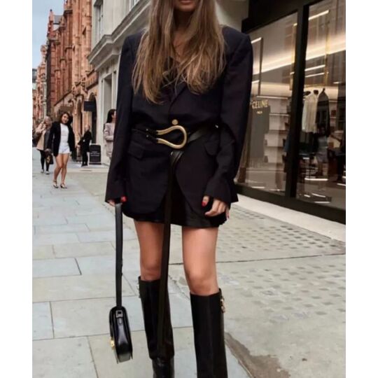 Женский пояс, черный П2987