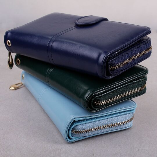 Женский кошелек Vodiu, голубой П2993 Женский кошелек Vodiu, голубой П2993